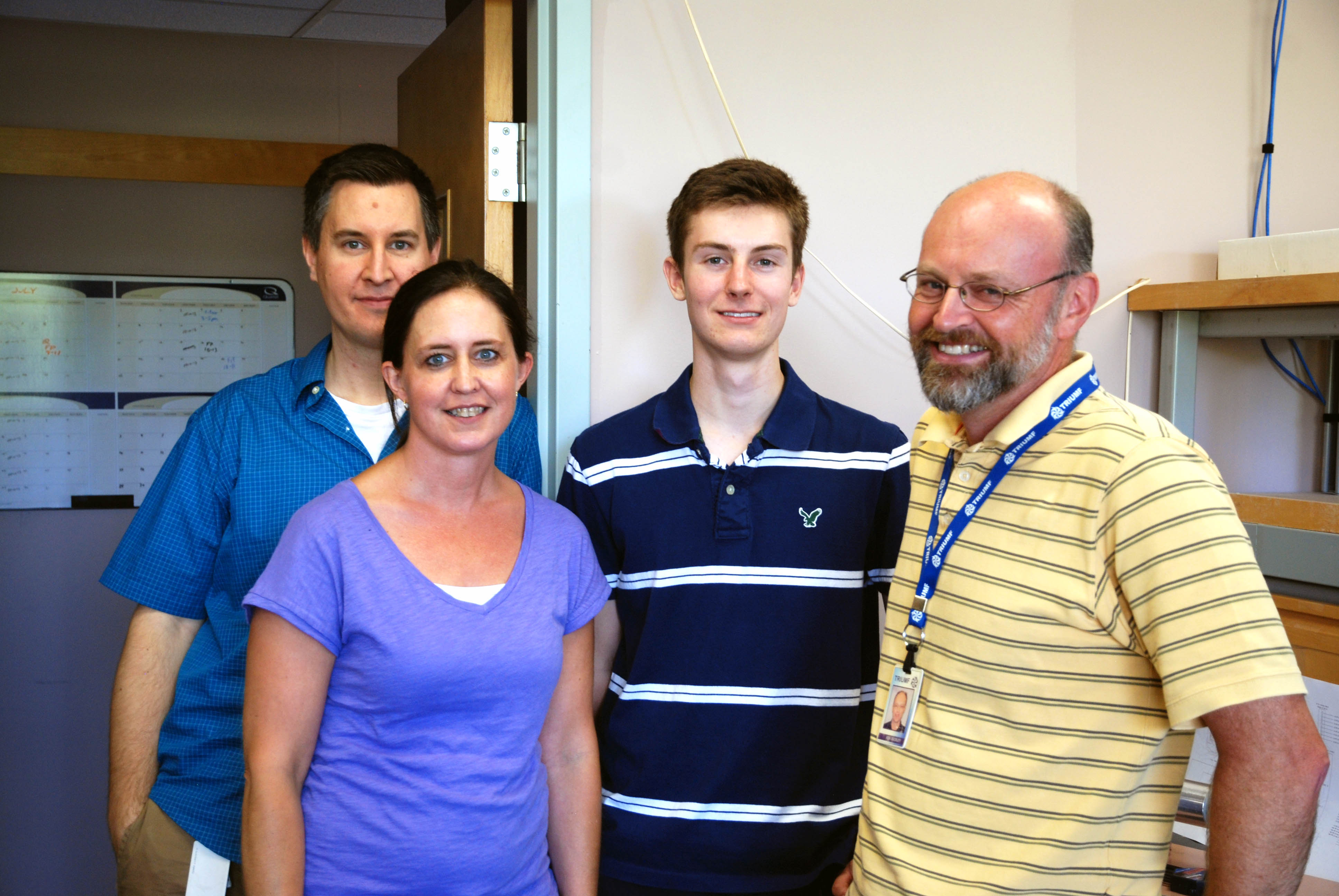 Keiler with members of the Nuclear Medicine team